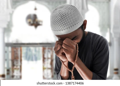 Depressed Muslim man